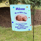 Personalized Baby Boy Announcement Garden Flag